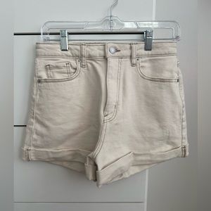 Tan Jean shorts